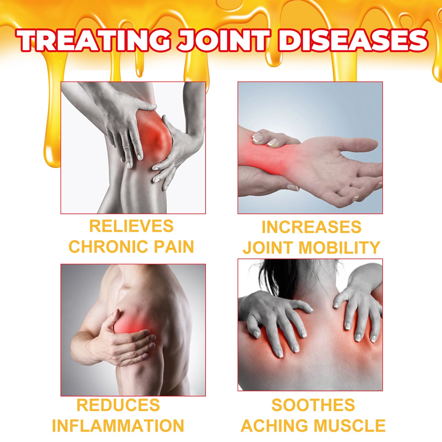 Bee Venom Joint Care Cream, Relieves Knee Joint Pain And Discomfort By Massage