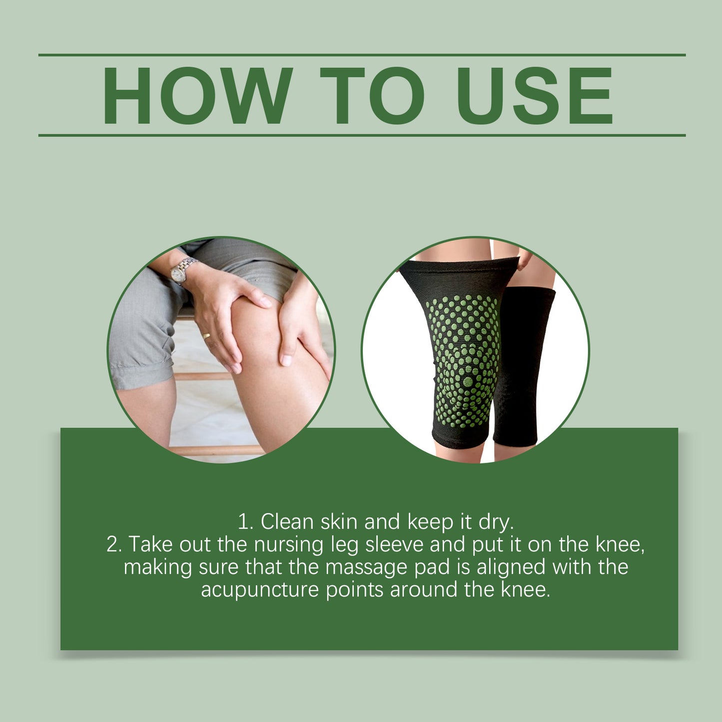 Houkea Body Care Leg Cover, Relieves Knee Discomfort, Leg Brace, Daily Massage Treatment