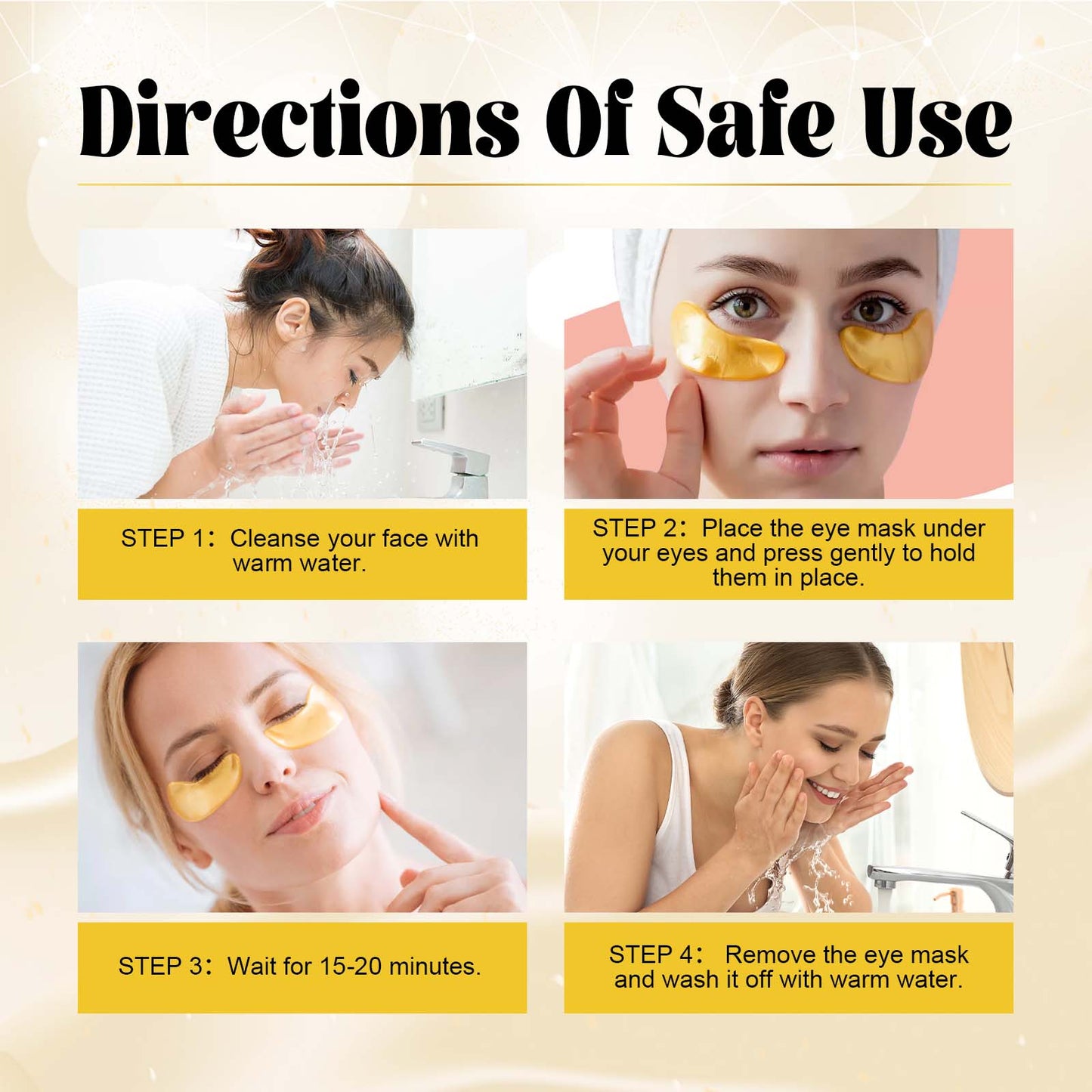 Retinol Eye Mask, Collagen, Aloe Vera, Moisturizing, Anti Wrinkle and Firming