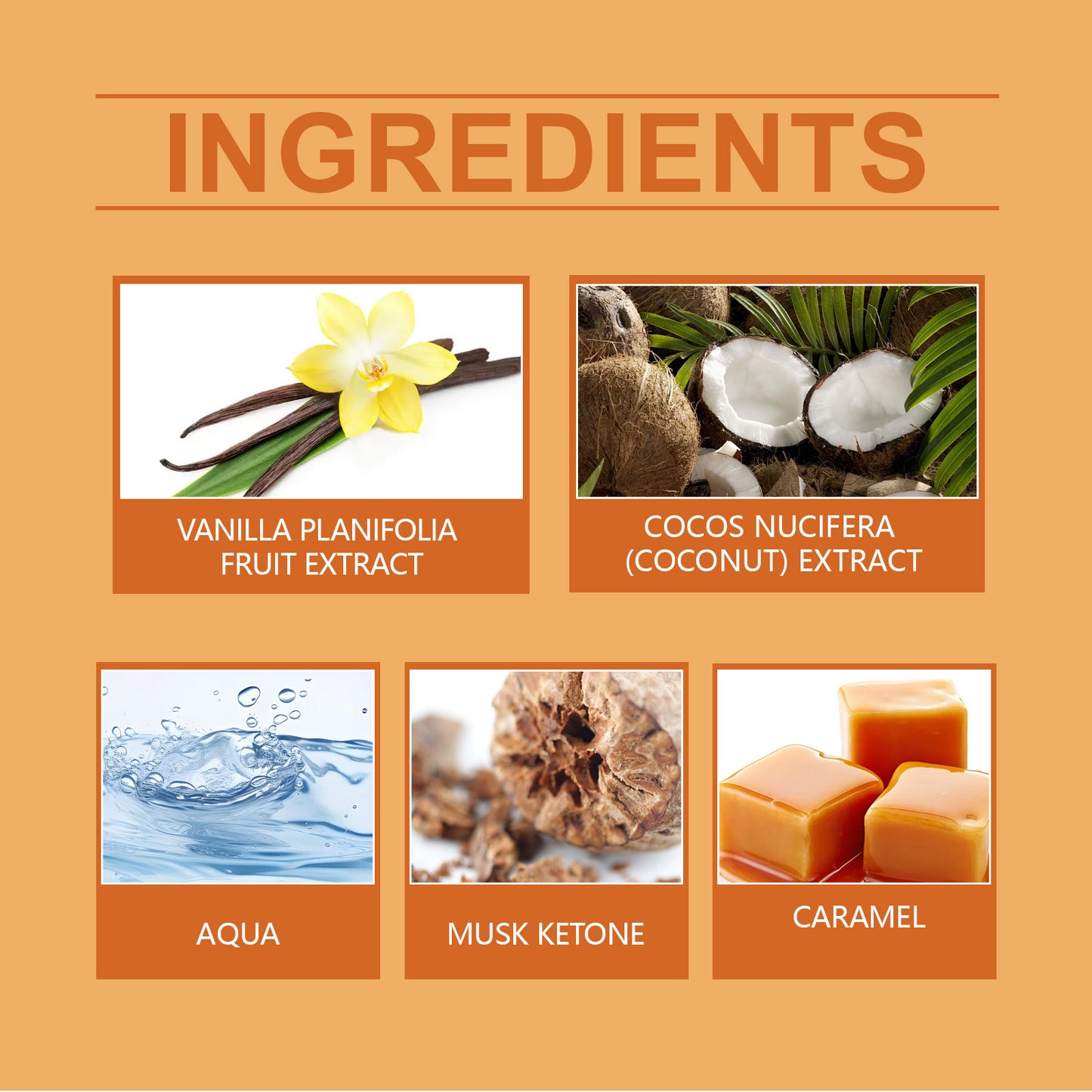 EELHOE Caramelized Vanilla Body Perfume Spray, Natural, Fresh and Non-Greasy Light Fragrance