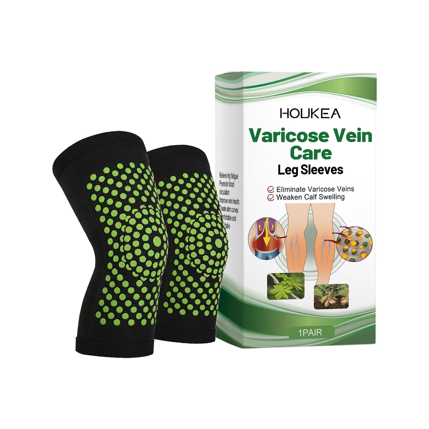 Houkea Body Care Leg Cover, Relieves Knee Discomfort, Leg Brace, Daily Massage Treatment