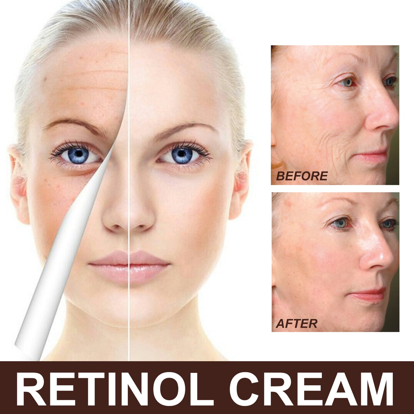 Retinol Cream, Anti-Aging, Firming, Brightening, Moisturizing Facial Skin Care Cream