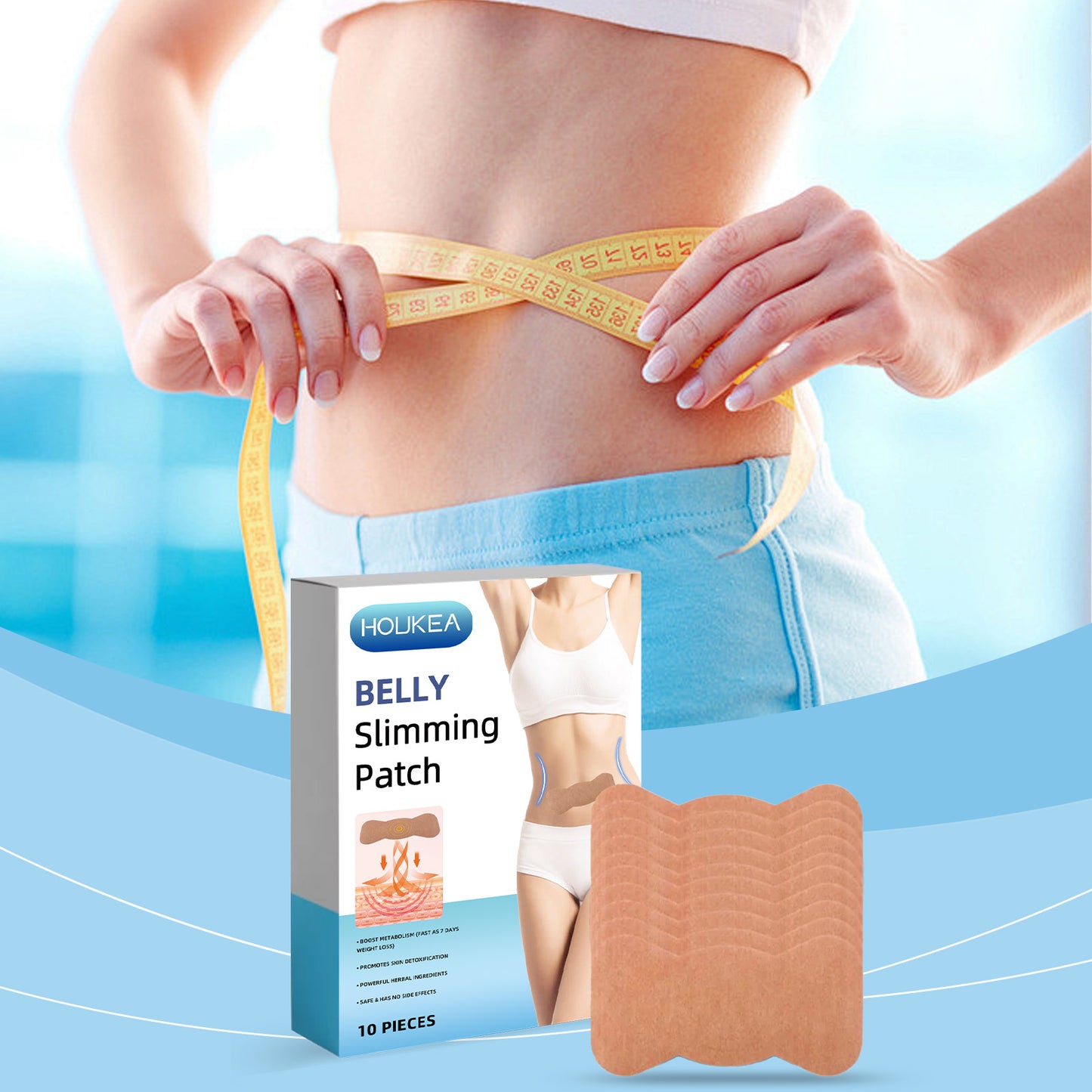 Houkea Belly Slimming Patch, Mild Formula, Skin Firming