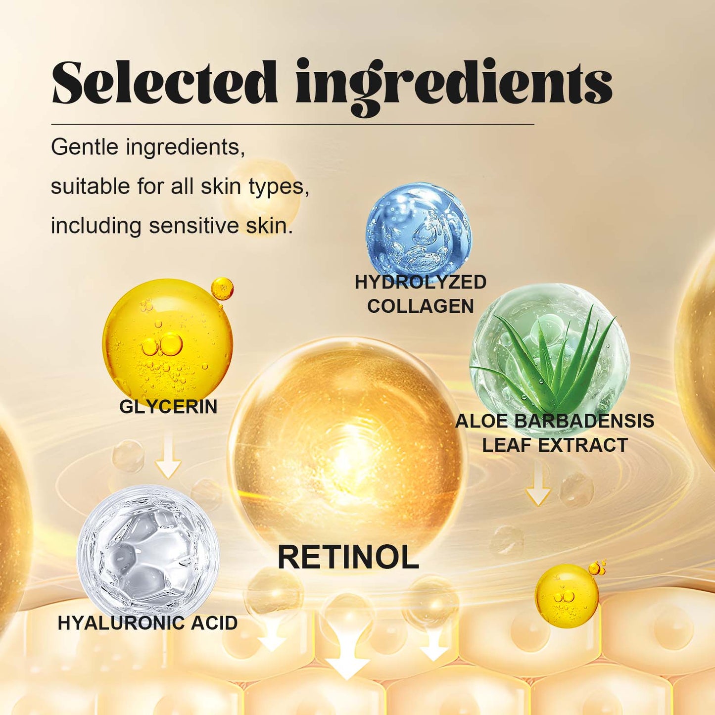Retinol Eye Mask, Collagen, Aloe Vera, Moisturizing, Anti Wrinkle and Firming