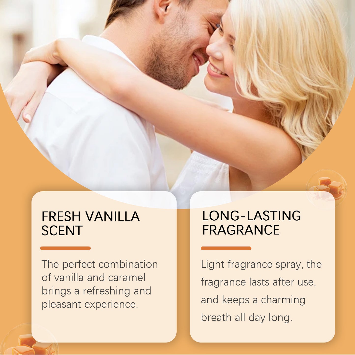 EELHOE Caramelized Vanilla Body Perfume Spray, Natural, Fresh and Non-Greasy Light Fragrance