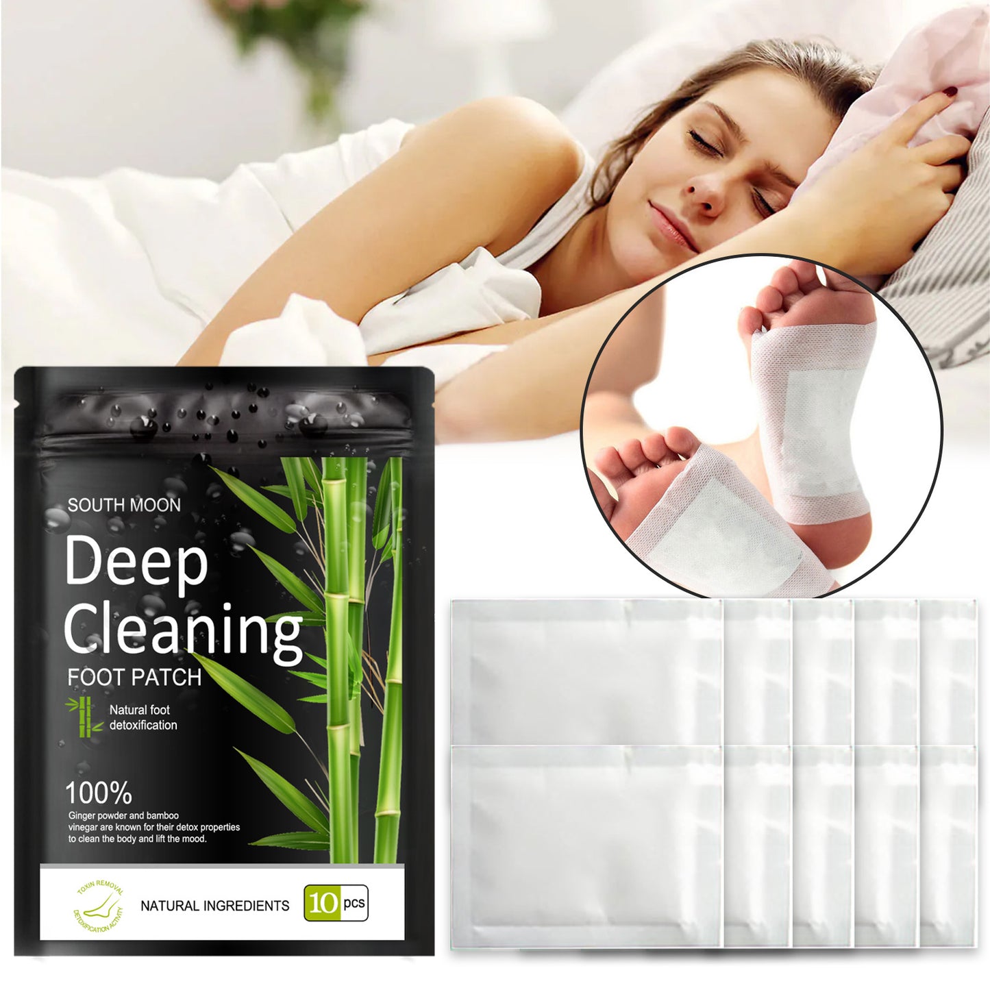 South Moon Natural Herbal Foot Patch to Relieve Physical and Mental Stress