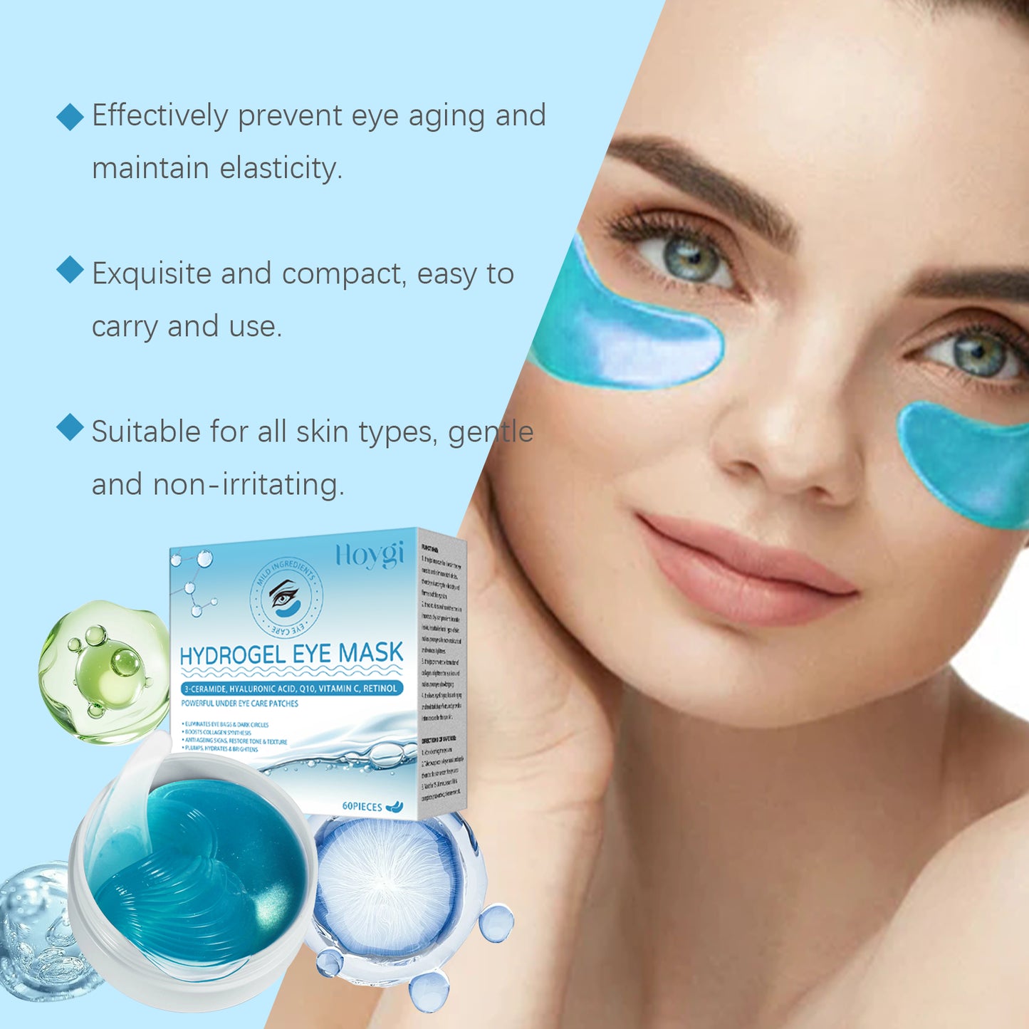 Retinol Eye Mask Patch, Moisturizing, Nourishing, Firming and Lightening Eye Mask