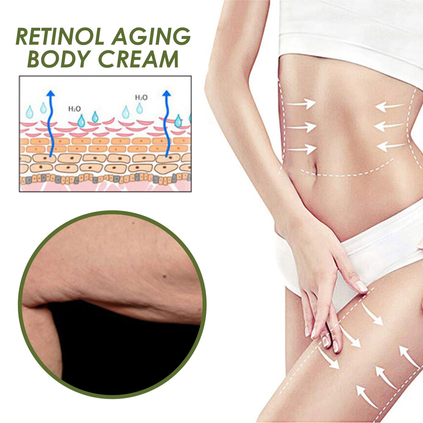 EELHOE Retinol Body Cream, Toning, Moisturizing, Brightening, Lightening Fine Lines