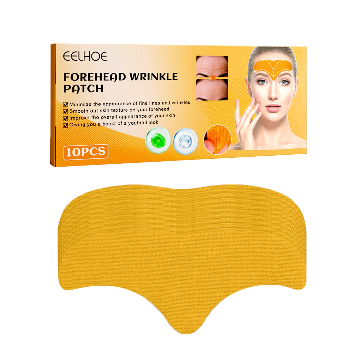 EELHOE Forehead Wrinkle Patch Lifts, Lightens, Smooths Forehead Wrinkles