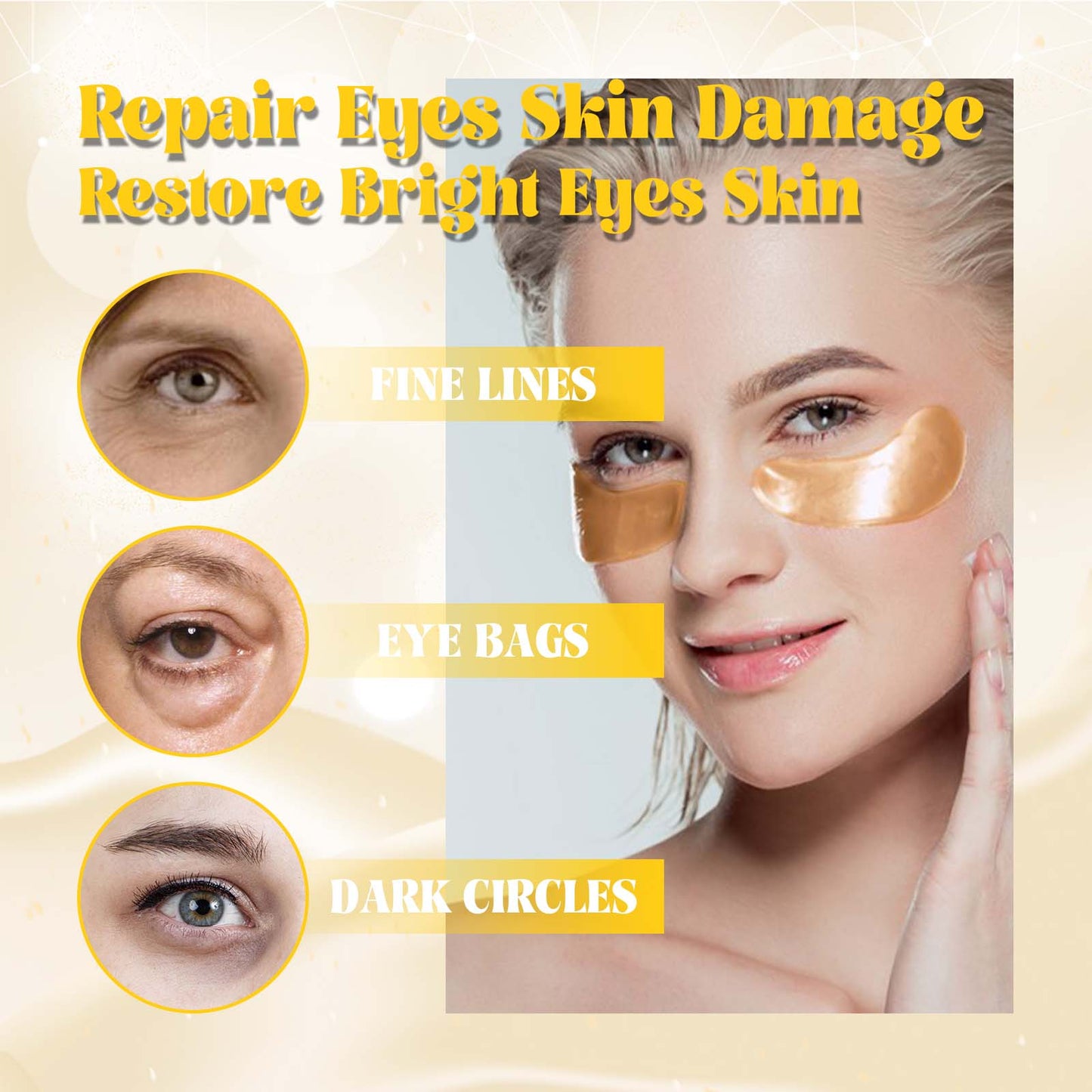 Retinol Eye Mask, Collagen, Aloe Vera, Moisturizing, Anti Wrinkle and Firming