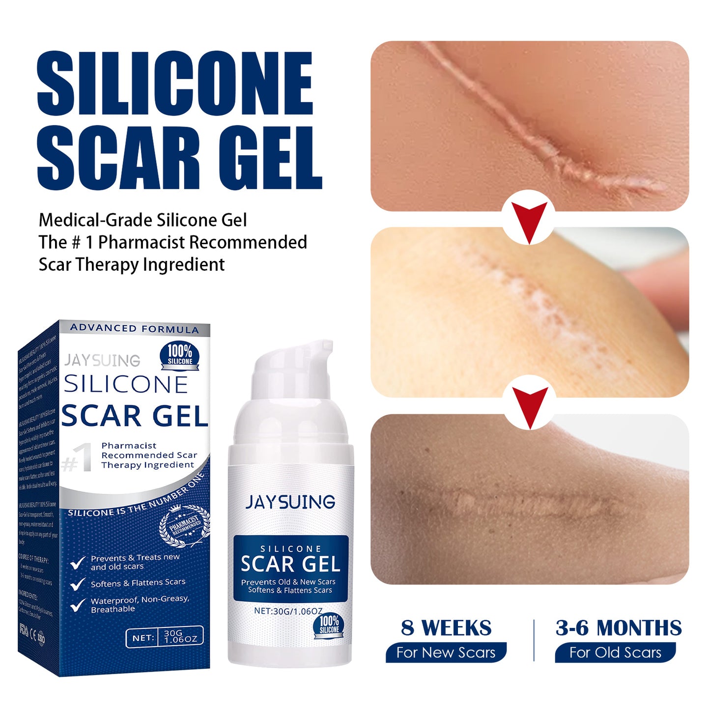 Scar Repair Gel, Repair and Moisturize Skin
