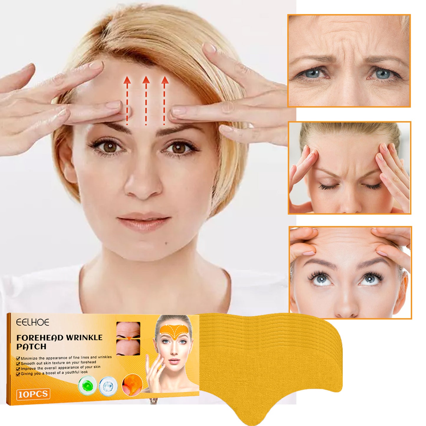 EELHOE Forehead Wrinkle Patch Lifts, Lightens, Smooths Forehead Wrinkles