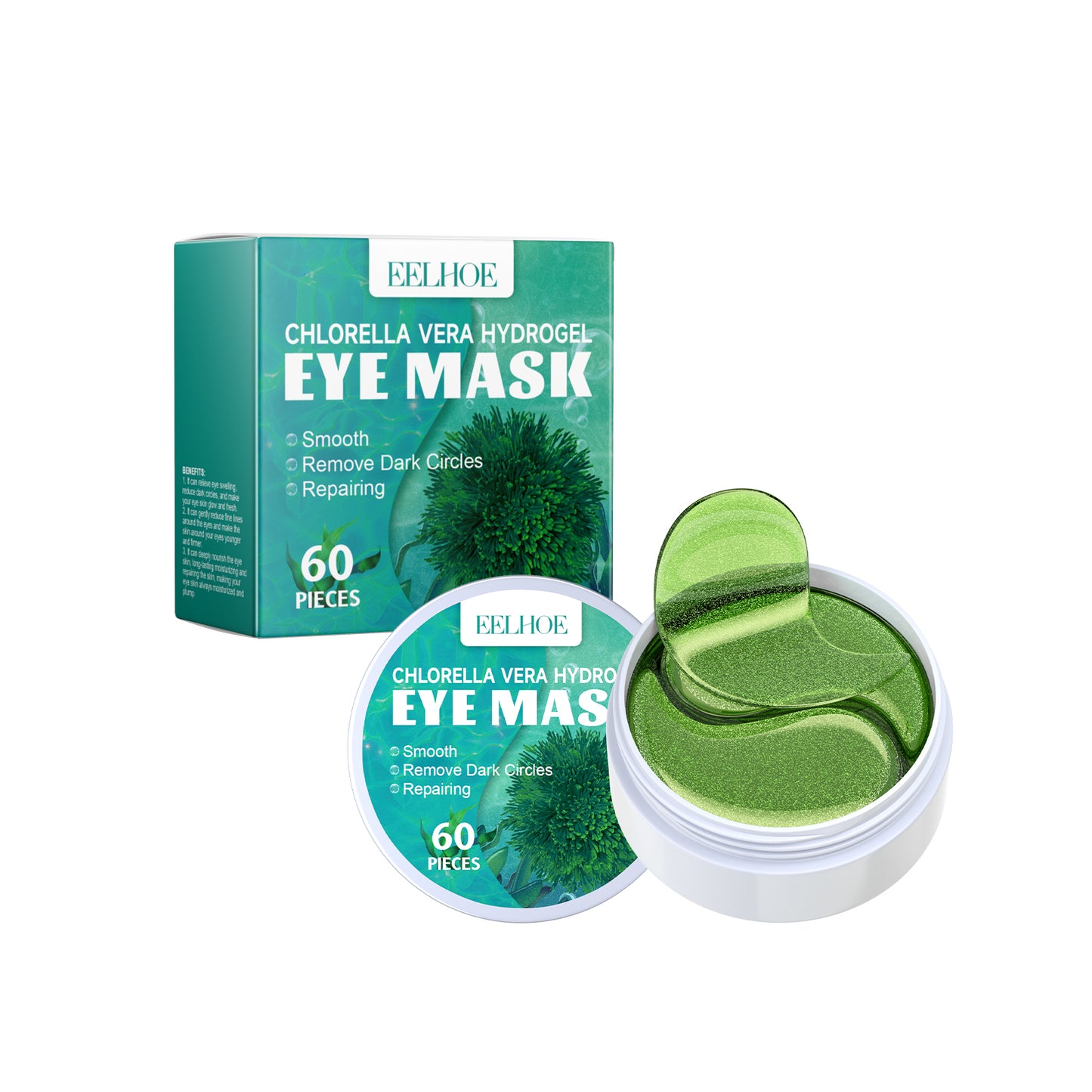 Chlorella Vera Hydrogel Eye Mask, Moisturizing, Hydrating Eye Mask